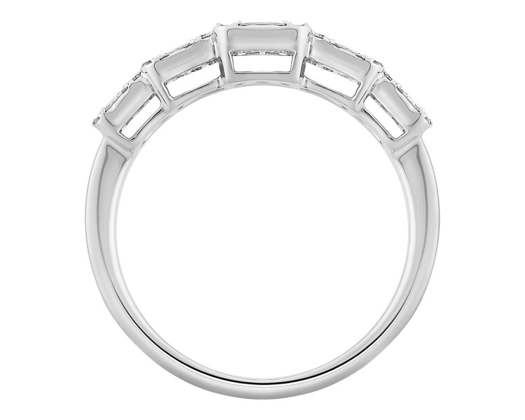 Prsten z bílého zlata s diamanty - 0,72 ct - ryzost 585
