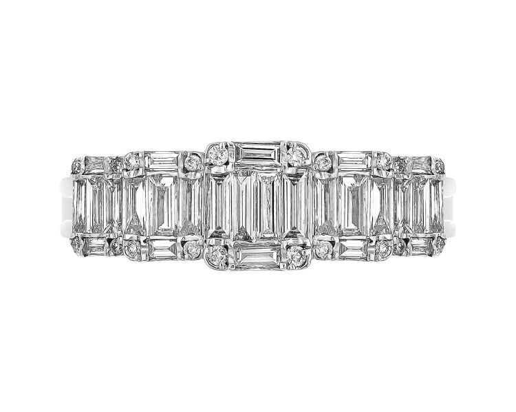 Prsten z bílého zlata s diamanty - 0,72 ct - ryzost 585