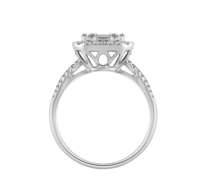 Prsten z bílého zlata s diamanty - 1,20 ct - ryzost 750