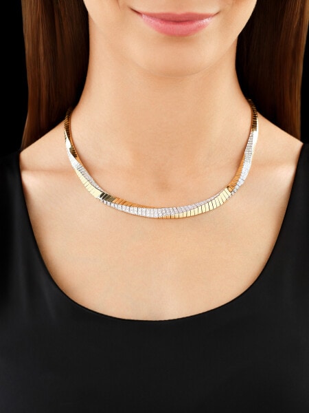 Zlatý náhrdelník s brilianty - 45 cm - 2,37 ct - ryzost 585