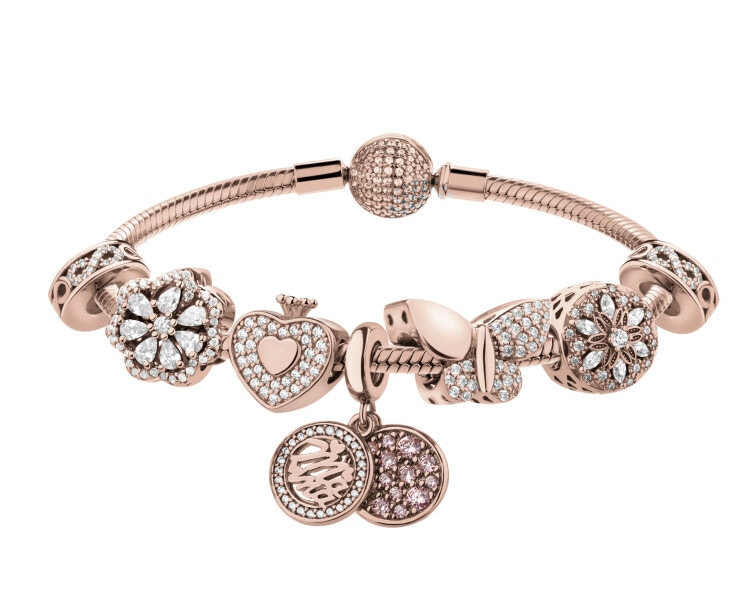 Bransoleta beads zestaw - kwiaty, serce, mama, motyl, nieskończoność