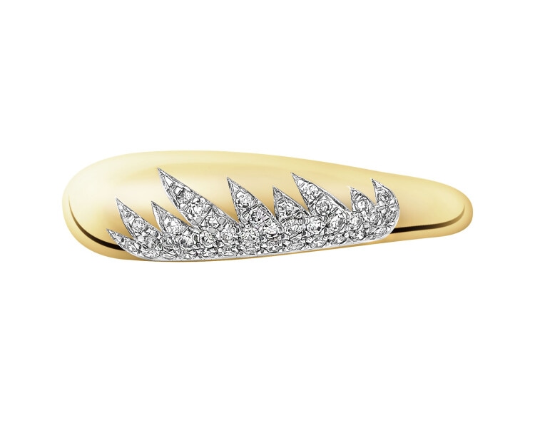 Zlatý prsten s diamanty - 0,09 ct - ryzost 585