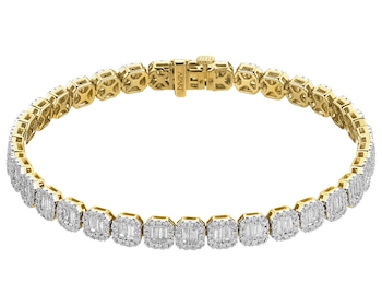 Bransoletka z żółtego złota z diamentami - 3,50 ct - próba 585