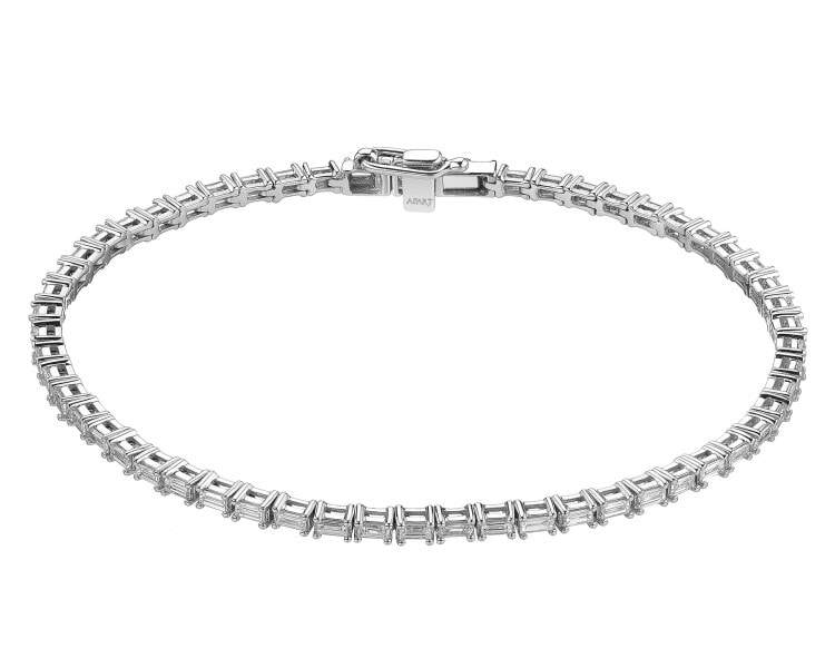 Náramek z bílého zlata s diamanty - 1,58 ct - ryzost 585