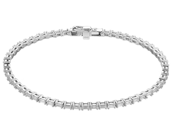 Bransoletka z białego złota z diamentami - 1,58 ct - próba 585