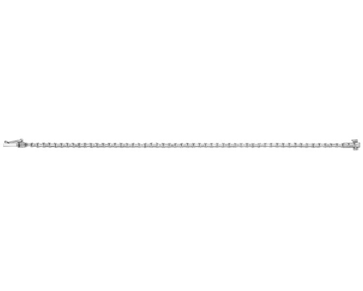 Náramek z bílého zlata s diamanty - 1,58 ct - ryzost 585