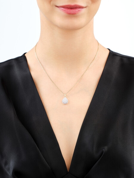 Zlatý přívěsek s diamanty - 0,50 ct - ryzost 585