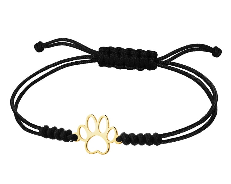 Bransoletka z elementem z żółtego złota - łapka