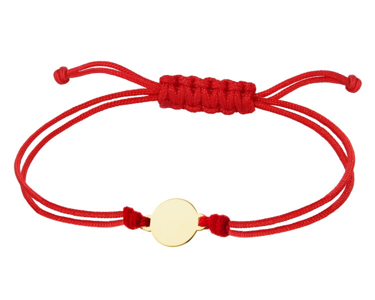 Bransoletka z elementem z żółtego złota - koło