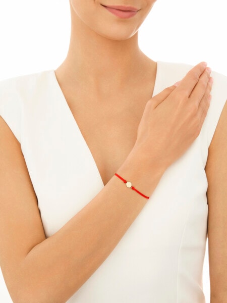 Bransoletka z elementem z żółtego złota - koło