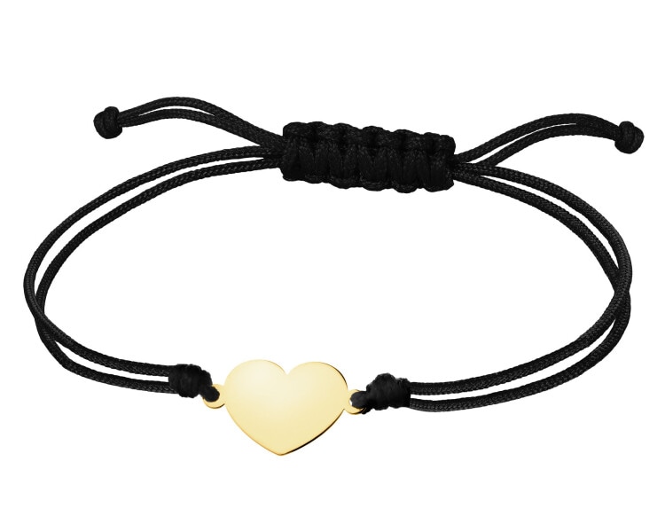 Bransoletka z elementem z żółtego złota - serce