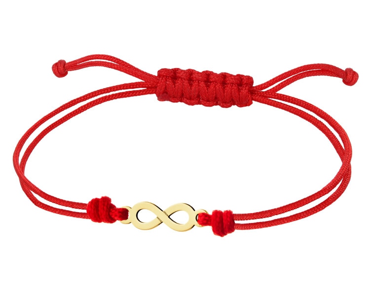 Náramek s prvky ze žlutého zlata - nekonečno