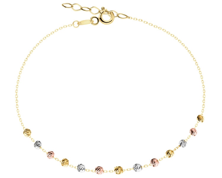 Złota bransoletka - kulki