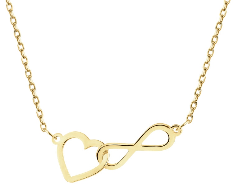 Zlatý náhrdelník, anker - srdce, nekonečno