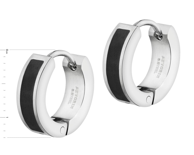 Kolczyki ze stali szlachetnej z emalią