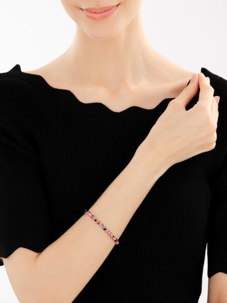 Bransoletka z mosiądzu pozłacana z agatami