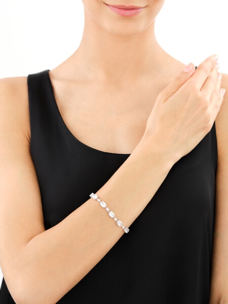 Bransoletka srebrna z cyrkoniami