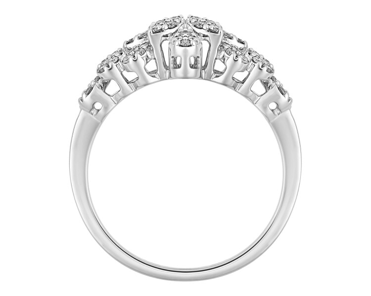 Prsten z bílého zlata s brilianty - 0,37 ct - ryzost 750