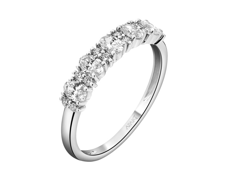 Prsten z bílého zlata s diamanty - 0,52 ct - ryzost 585