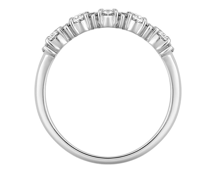 Prsten z bílého zlata s diamanty - 0,52 ct - ryzost 585