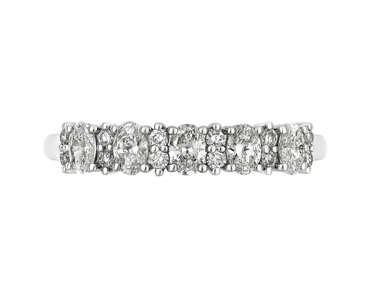 Prsten z bílého zlata s diamanty - 0,52 ct - ryzost 585