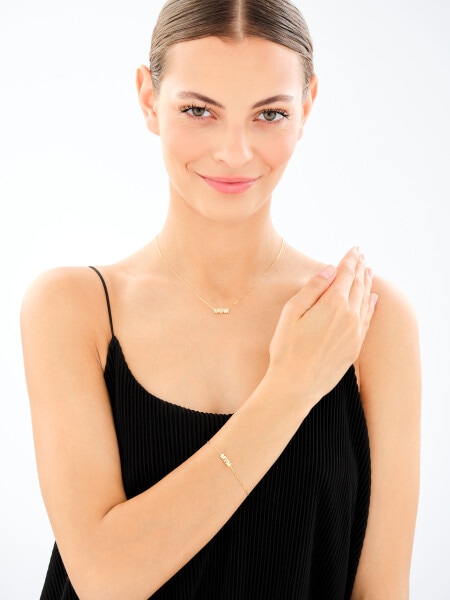 Złota bransoletka - mama