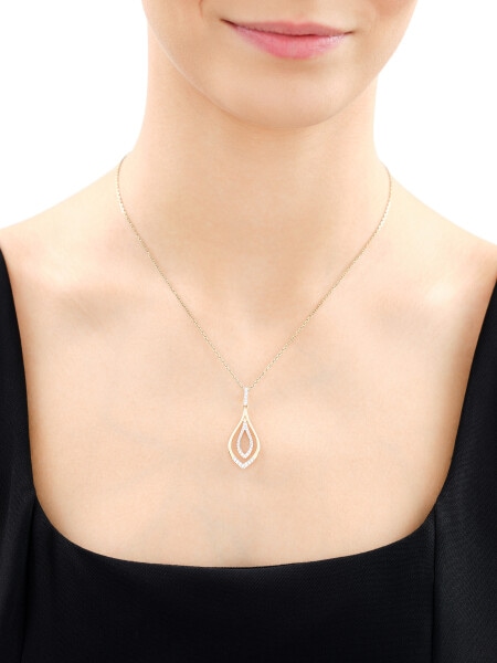 Zlatý přívěsek s brilianty - 0,25 ct - ryzost 585