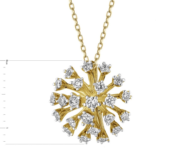 Zlatý přívěsek s brilianty - 0,32 ct - ryzost 585