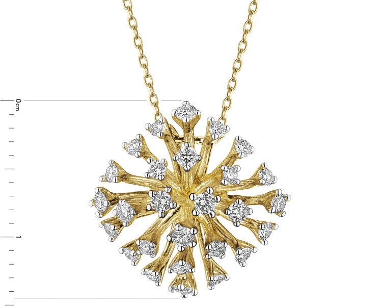 Zlatý přívěsek s brilianty - 0,34 ct - ryzost 585