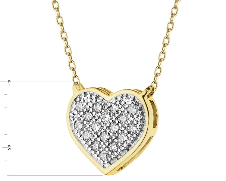Zlatý přívěsek s diamanty - 0,05 ct - ryzost 585
