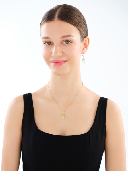 Zawieszka srebrna ze szlifowanym szkłem