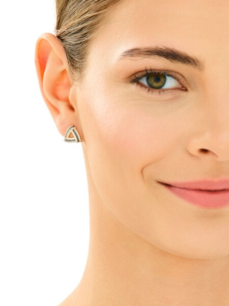 Zlaté náušnice se zirkony