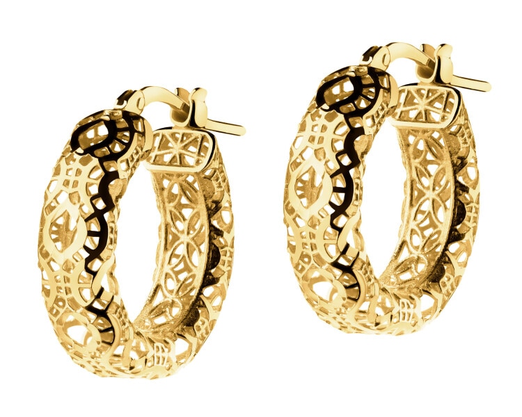 Złote kolczyki - koła