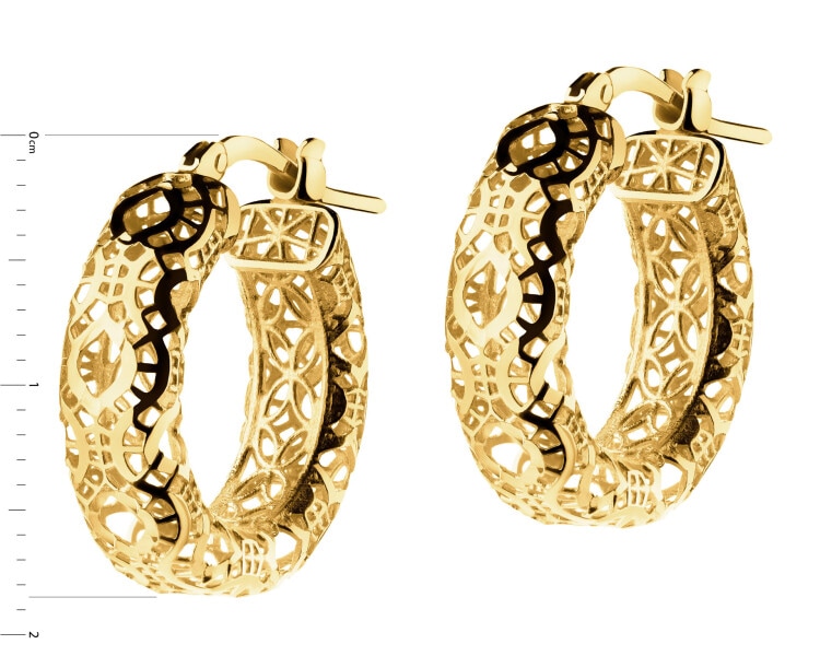 Złote kolczyki - koła