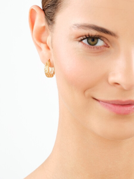 Złote kolczyki - koła