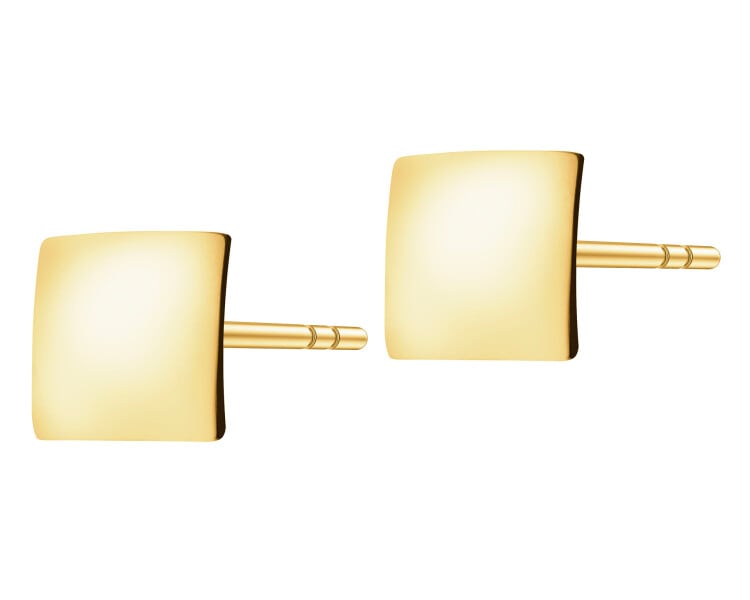 Złote kolczyki - kwadraty