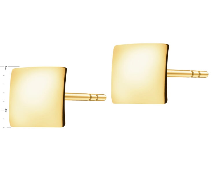 Złote kolczyki - kwadraty