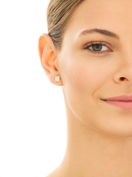 Złote kolczyki - kwadraty