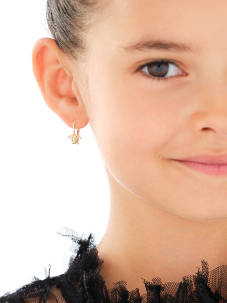 Złote kolczyki - żółwie