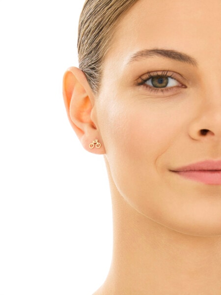 Złote kolczyki - rowery