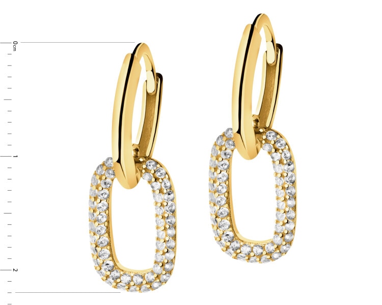 Złote kolczyki z cyrkoniami