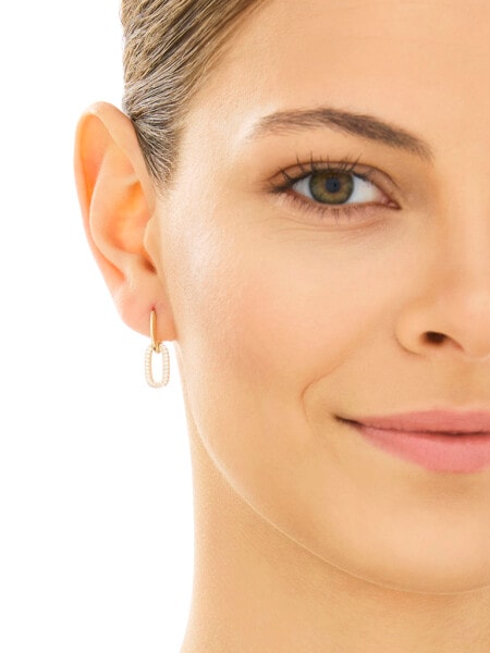 Złote kolczyki z cyrkoniami