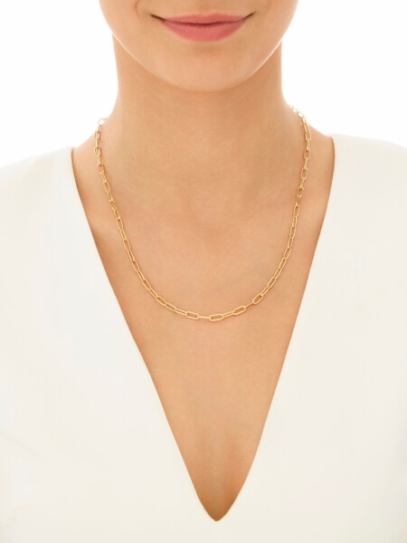 Złoty naszyjnik - paper clip