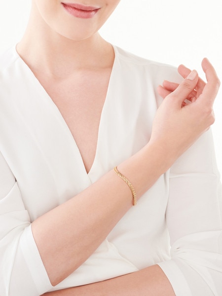 Złota bransoletka - lisi ogon