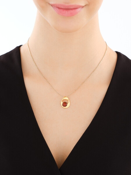 Zawieszka srebrna z bursztynem