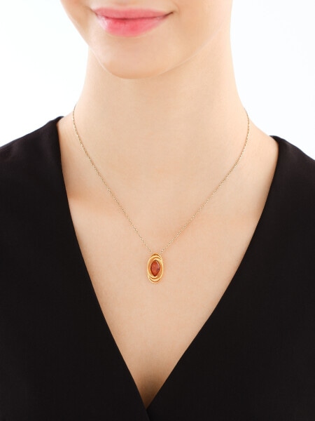 Zawieszka srebrna z bursztynem