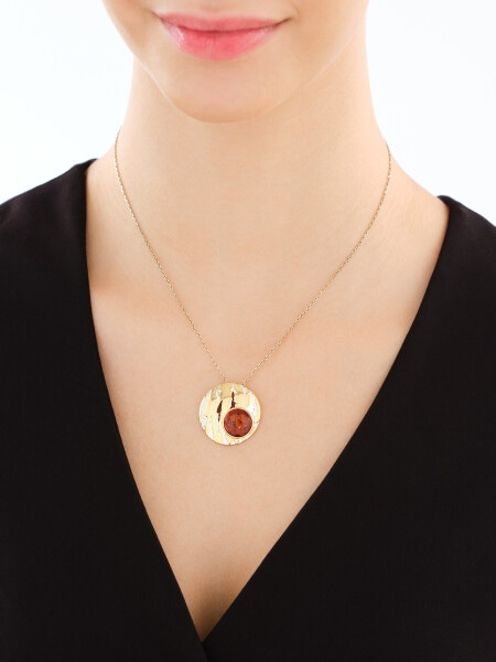 Zawieszka srebrna z bursztynem