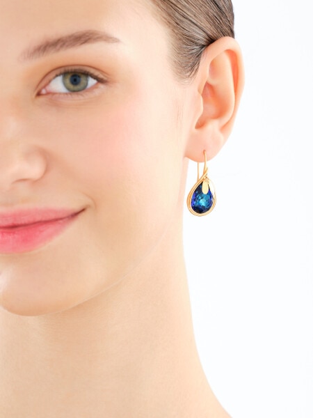 Kolczyki srebrne ze szlifowanym szkłem