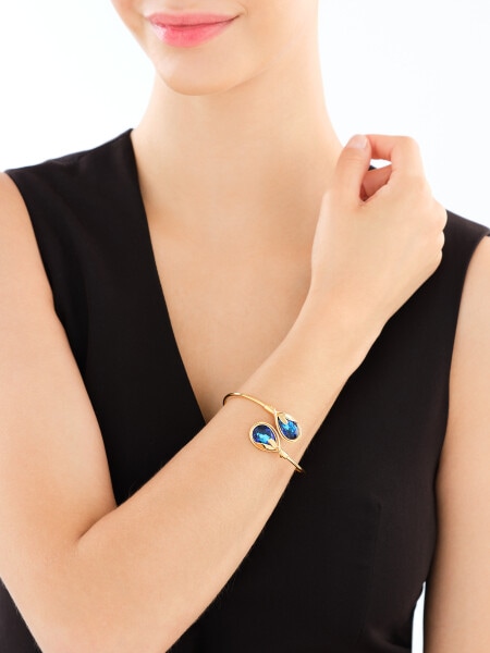 Bransoletka srebrna ze szlifowanym szkłem