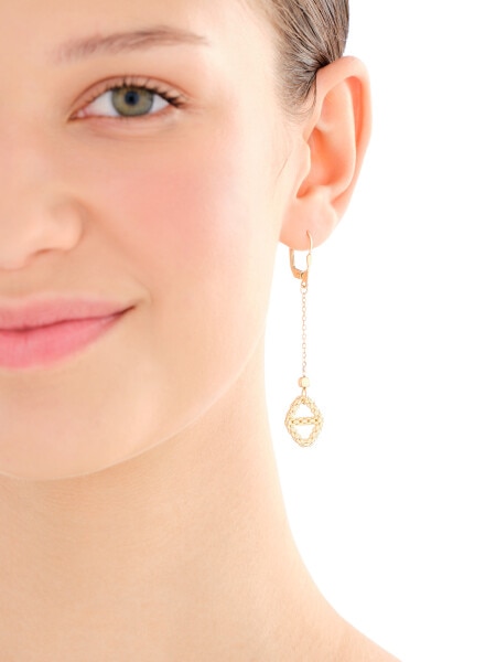 Złote kolczyki, bransoletka i naszyjnik  - komplet